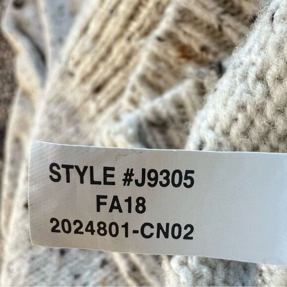 MADEWELL Donegal Button Bell Sleeve Sweater Dress Ivory Grey Size M - Picture 10 of 15